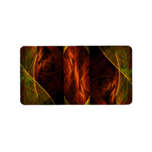 Mystique Jungle Abstract Art Label