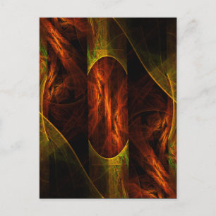Mystique Jungle Abstract Art Postcard