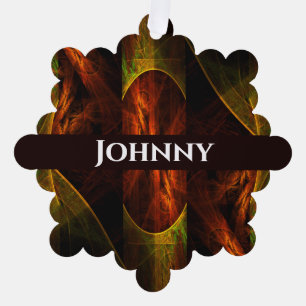 Mystique Jungle Abstract Art Tree Decoration Card