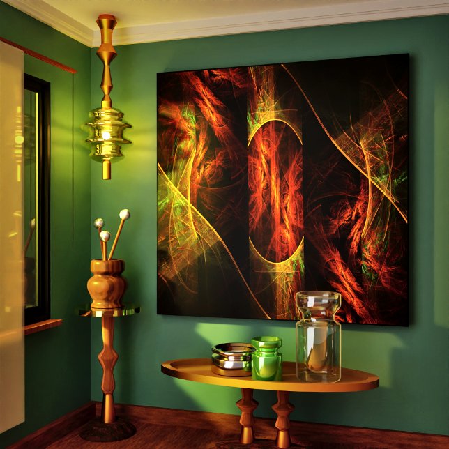 Mystique Jungle Abstract Art Wrapped Canvas Print (Mystique Jungle Abstract Art Wrapped Canvas Print)