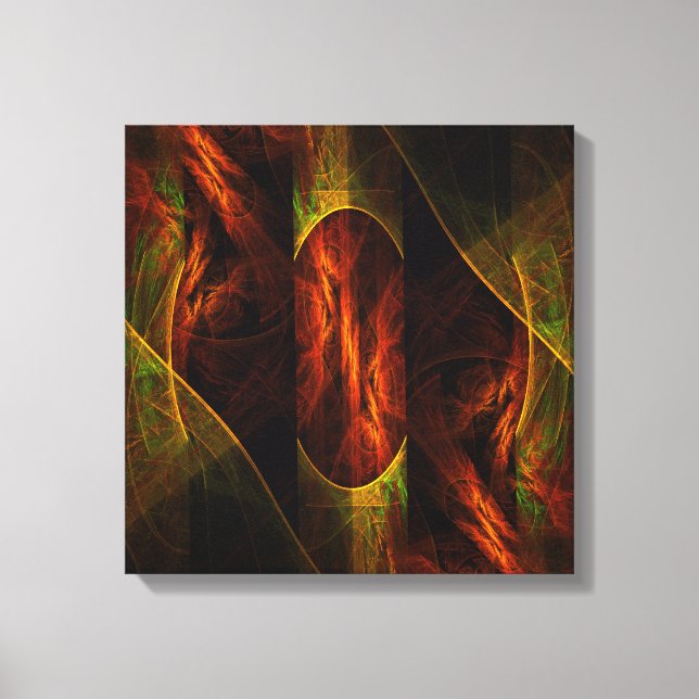 Mystique Jungle Modern Abstract Fractal Art Canvas Print (Front)