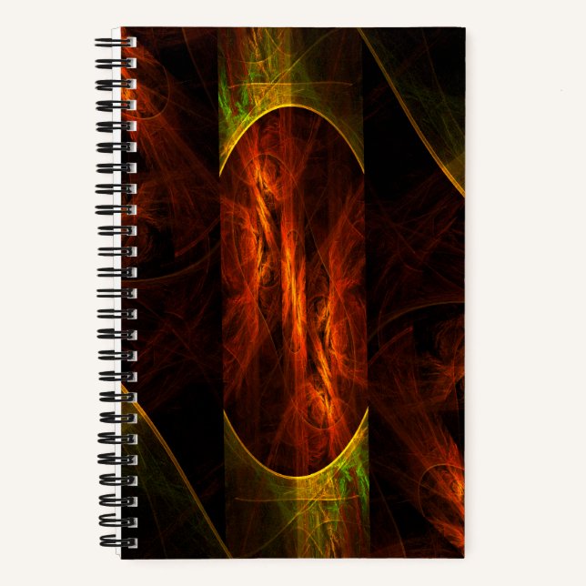 Mystique Jungle Modern Abstract Fractal Art Notebook (Front)