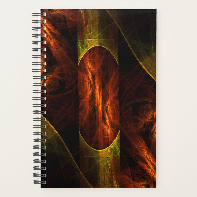 Mystique Jungle Modern Abstract Fractal Art Planner (Front)