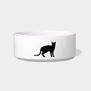 Mystique of the Feline: An Elegant Cat Silhouette Bowl