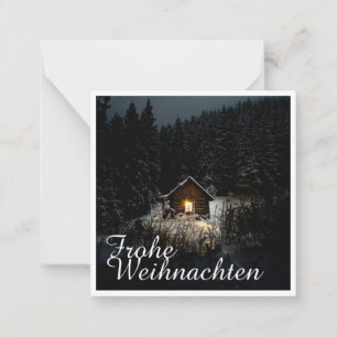 Mystische Hütte im tiefen Wald, Weihnachten Card