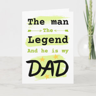 Myth legend Dad quote funny quote Father’s Day Card