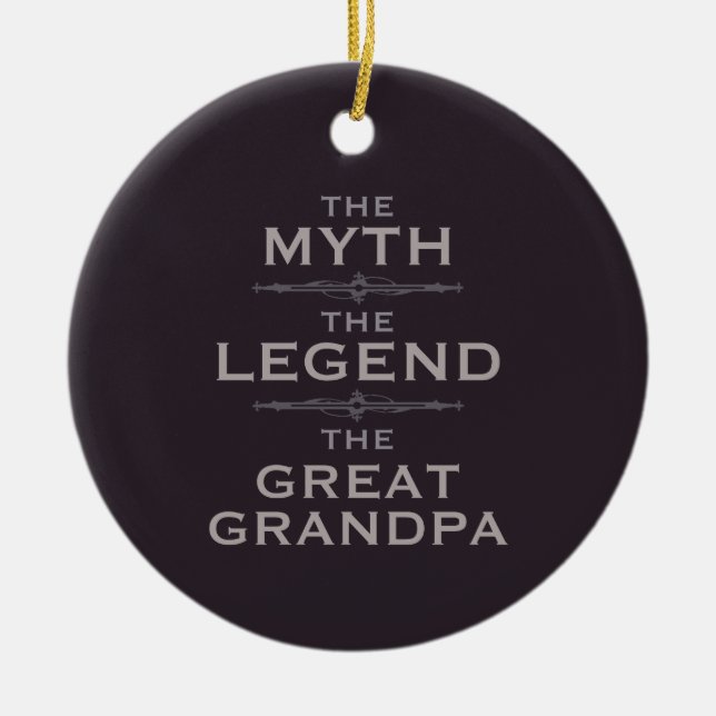 Myth Legend Great Grandpa Ceramic Tree Decoration (Front)