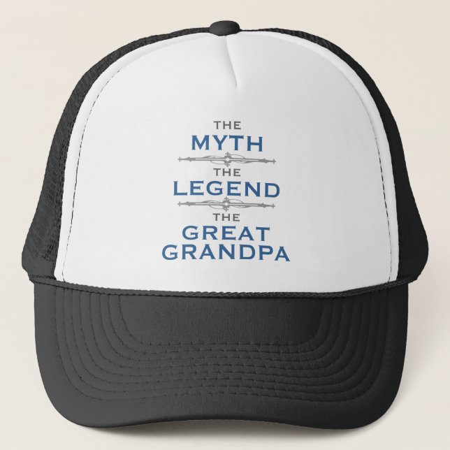 Myth Legend Great Grandpa Trucker Hat (Front)