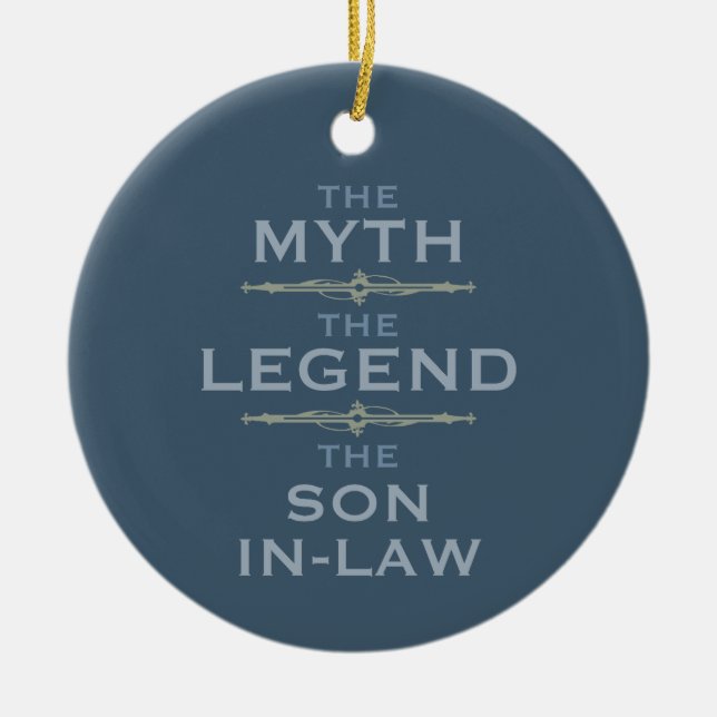 Myth Legend Son-In-Law Ceramic Tree Decoration (Front)