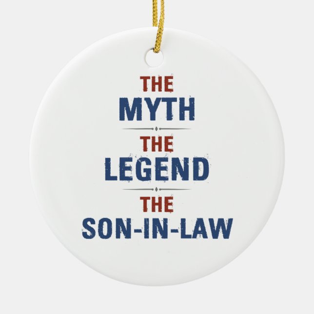 Myth Legend Son-In-Law Ceramic Tree Decoration (Front)