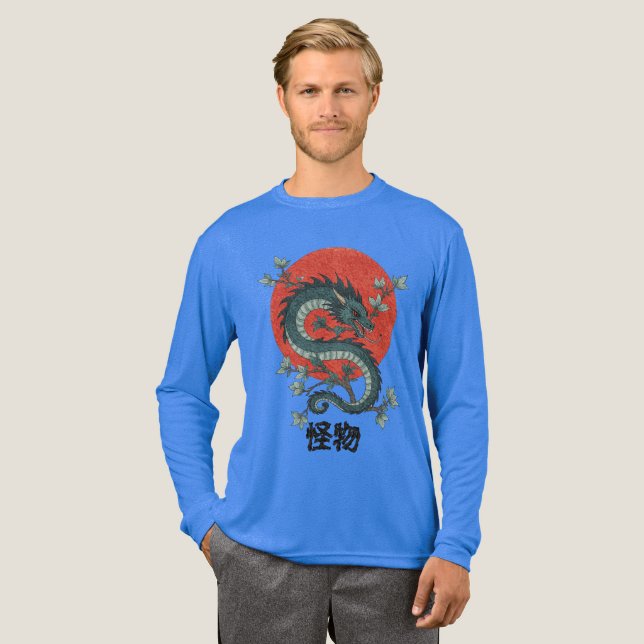 Mythic Beast Rises Under Red Sun Tri-Blend Shirt (Full Front)