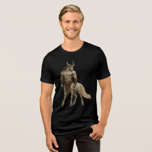 Mythic Centaur Warrior Fantasy Art Tri-Blend Shirt