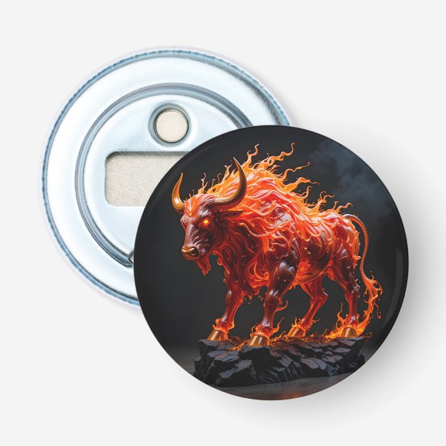 Mythic Fire Bull Bottle Opener (Front)