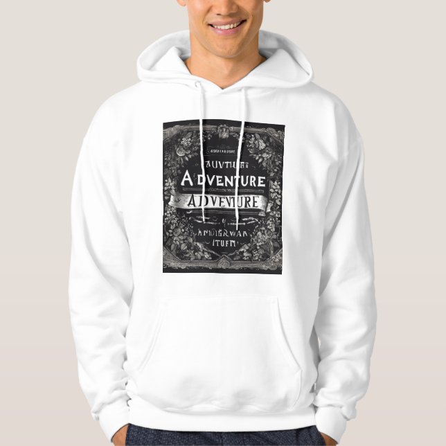 Mythic Threads – Legendary Creatures in Black & Wh Hoodie (Front)