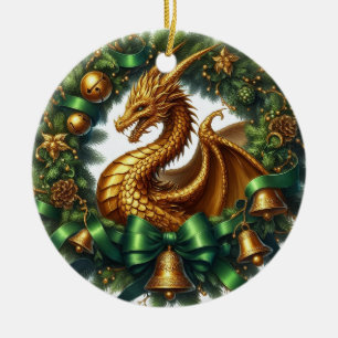 Mythic Wreathkeepers of Winter Ceramic Tree Decoration