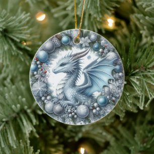 Mythic Wreathkeepers of Winter Ceramic Tree Decoration