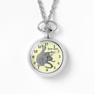 mythical and fantasy creature cute grey dragon watch