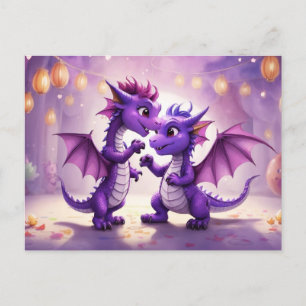 *~* Mythical AP48 PHOTO Party Invite Dragon Disco Postcard
