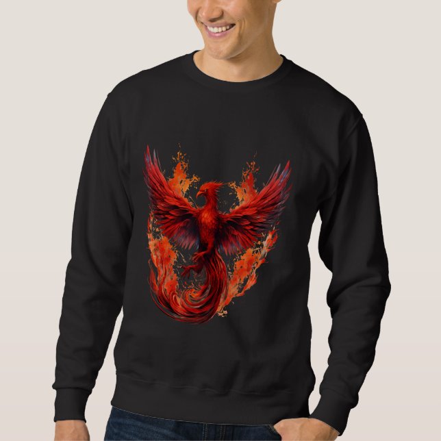 Mythical Bird Fire Phoenix Bird Rejuvenation Phoen Sweatshirt (Front)