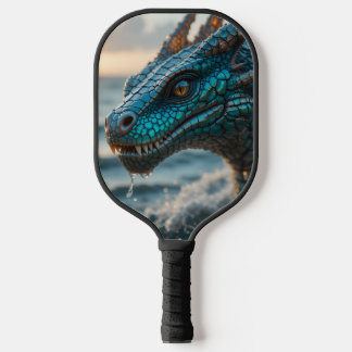 Mythical Blue Scales Dragon Pickleball Paddles