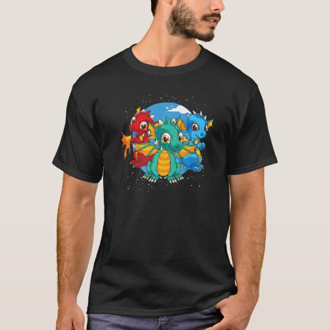 Mythical Creature Fantasy Animal  Cute Dragon T-Shirt (Front)