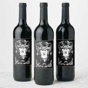 Mythical creature gothic monster wine label