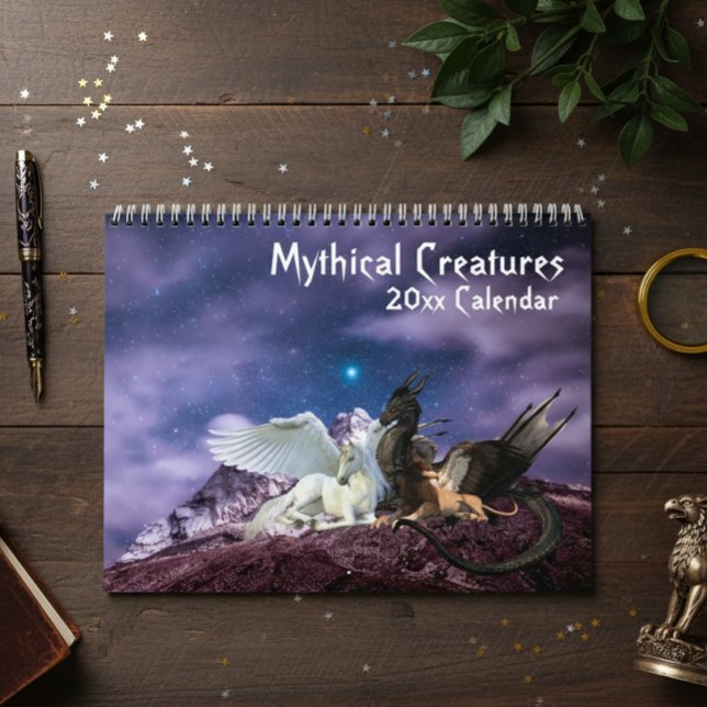 Mythical Creatures Fantasy Unicorn Dragon Mermaid Calendar (Creator Uploaded)