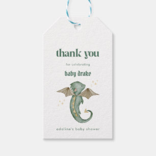 Mythical Dragon Baby Shower Favour Tag Gift Tag