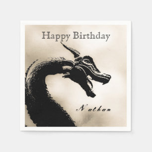 Mythical Dragon Birthday Napkin