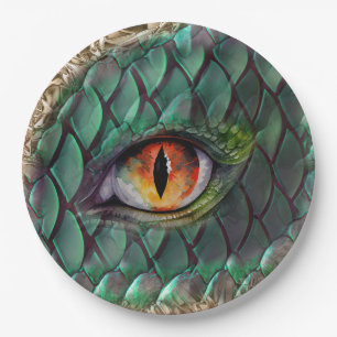 Mythical Dragon Eye Fantasy Paper Plate