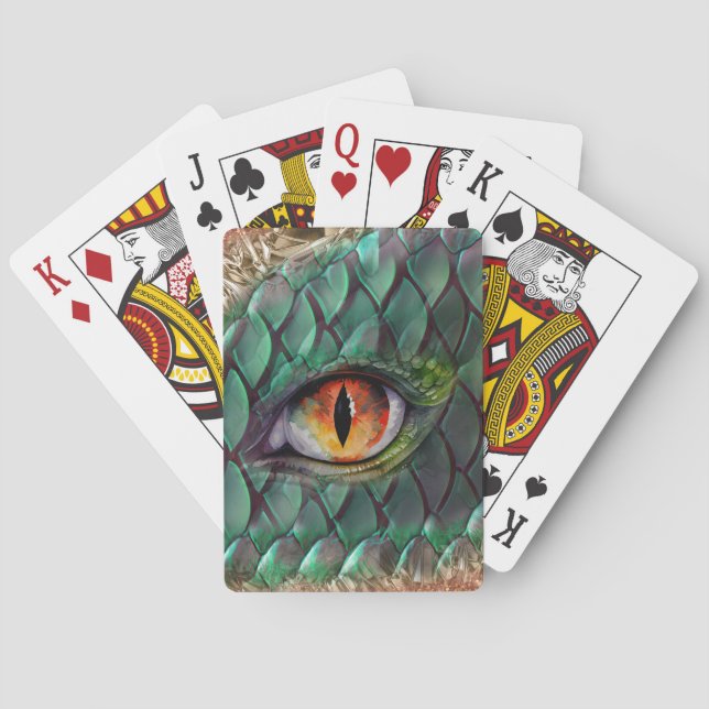 Mythical Dragon Eye Fantasy Playing Cards (Back)