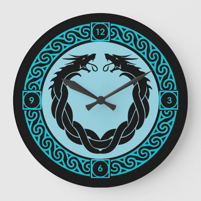 Mythical Dragon Large Clock (Front)