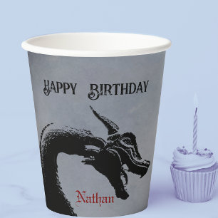 Mythical Dragon Personalised Paper Cups