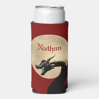 Mythical Dragon Personalised Seltzer Can Cooler