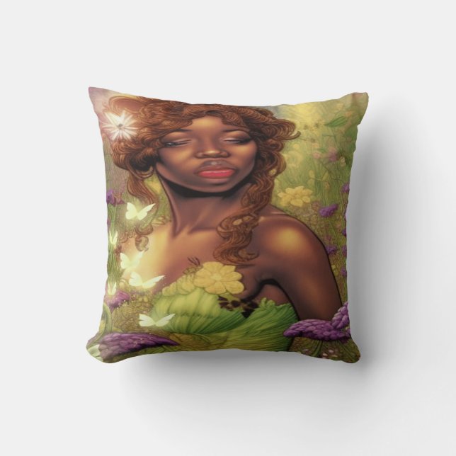 Mythical Enchantment of Black Beauty Cushion (Front)