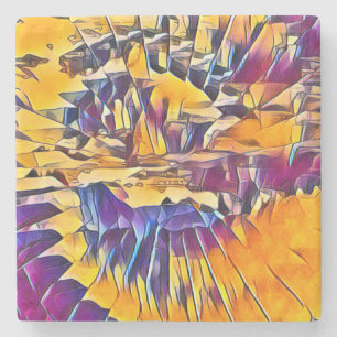 MYTHICAL FANTASY ABSTRACT STONE COASTER
