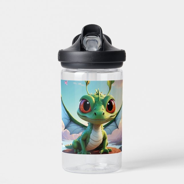 *~* Mythical Fantasy AP48 Kids Dragonfly Cartoon Water Bottle (Front)