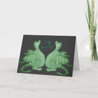 mythical fantasy creature cute green dragon