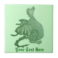 mythical fantasy creature cute green dragon