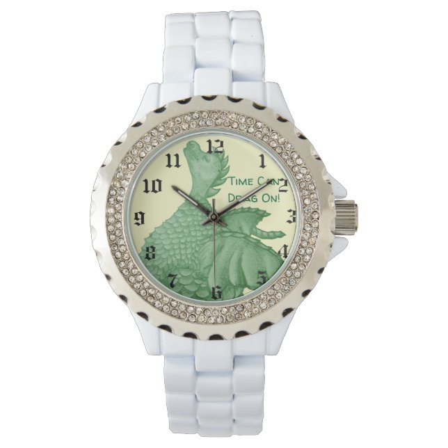 mythical fantasy creature cute green dragon watch (Front)