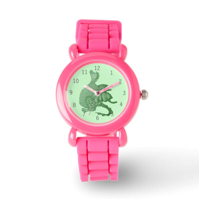 mythical fantasy creature cute green dragon watch (Front)