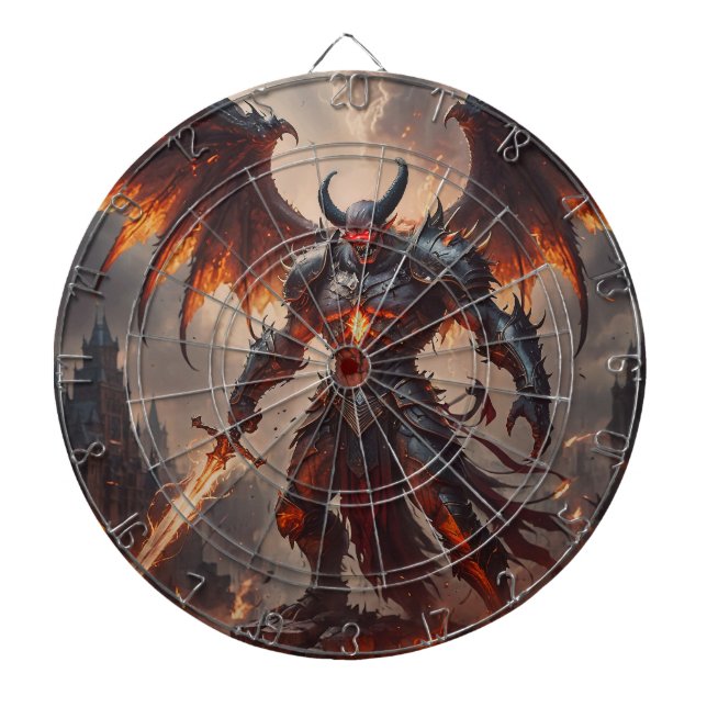 Mythical Fiery Demon Dartboard (Front)