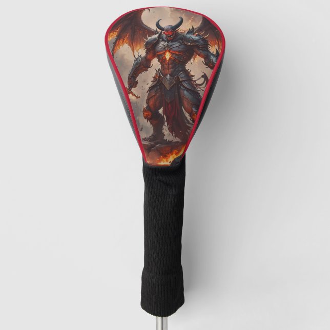 Mythical Fiery Demon Golf Head Cover (Front)