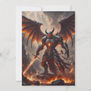 Mythical Fiery Demon Invitation