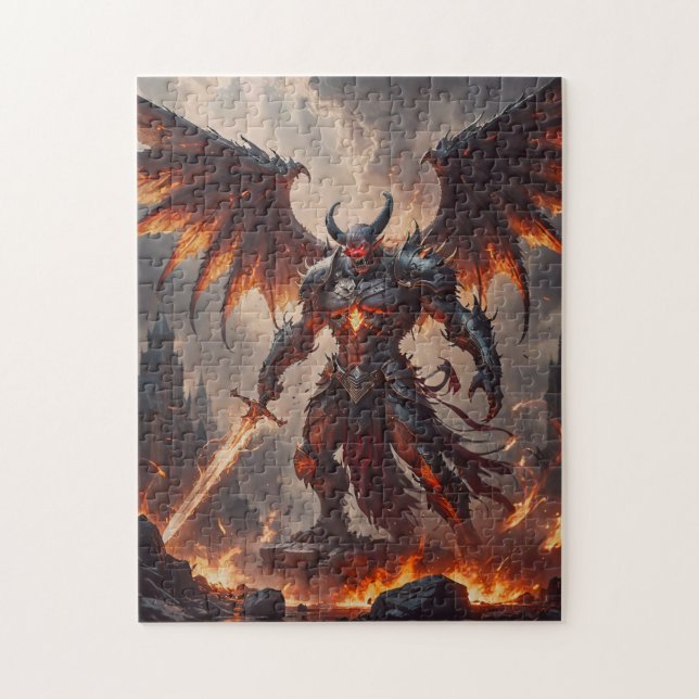 Mythical Fiery Demon Jigsaw Puzzle (Vertical)