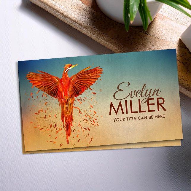 Mythical Fire Rising Phoenix Bird  Business Card (Creator Uploaded)