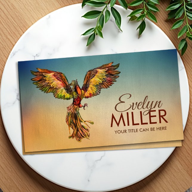 Mythical Fire Rising Phoenix Bird  Business Card (Creator Uploaded)