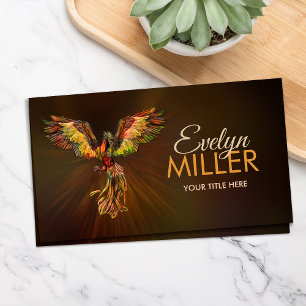 Mythical Fire Rising Phoenix Bird  Business Card