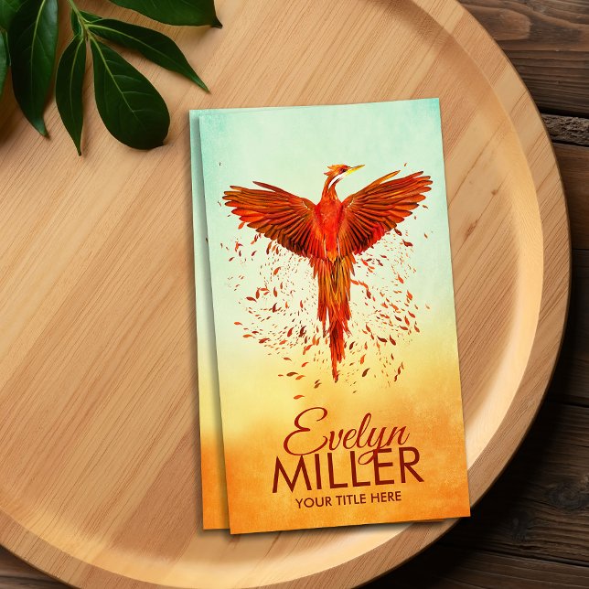 Mythical Fire Rising Phoenix Bird  Business Card (Creator Uploaded)