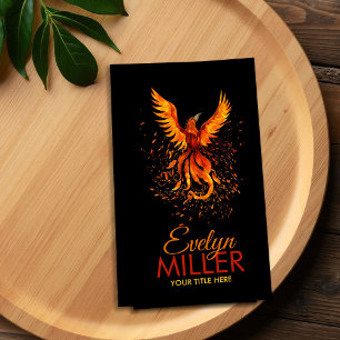 Mythical Fire Rising Phoenix Bird  Business Card